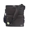 Adaptable medium tote bag CHIC LT-24 in black nylon with multiple compartments and adjustable shoulder strap