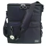 Adaptable medium tote bag CHIC LT-24 in black nylon with multiple compartments and adjustable shoulder strap