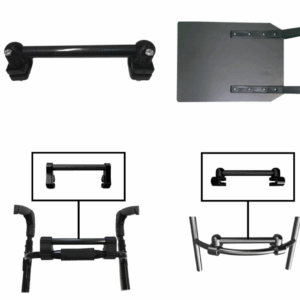 Adapter for Wheelchair Bags securely attached to a mobility device, showing durable design and easy-to-use clip system.